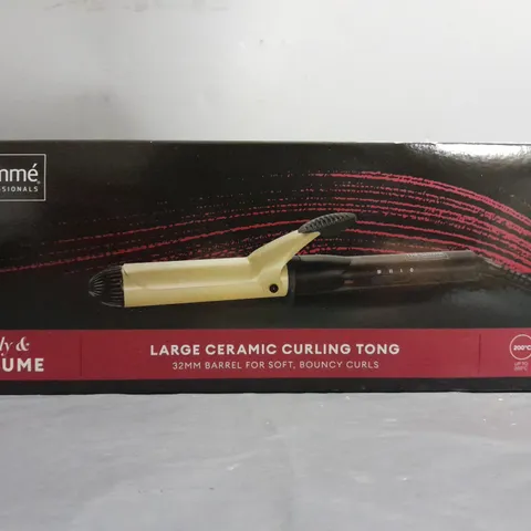 BOXED TRESEMME LARGE CERAMIC CURLING TONG 