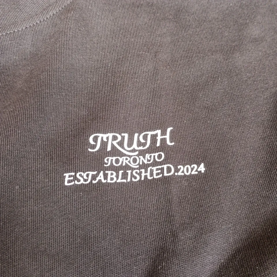 TRUTH TORONTO T-SHIRT – BLACK WITH ESTABLISHED 2024 LOGO SIZE L