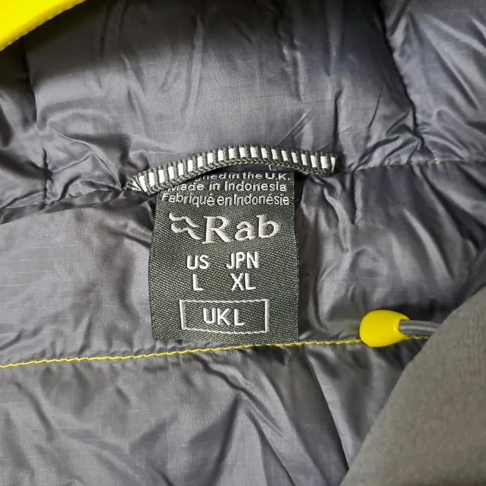RAB MICROLIGHT ALPINE JACKET IN ZEST - UK L