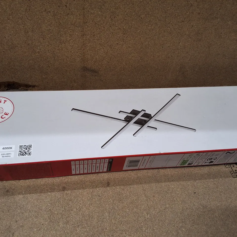 BOXED EGLO LED CEILING LIGHT – CROSS-BAR FIXTURE (75824) – 220-240V, 4000K