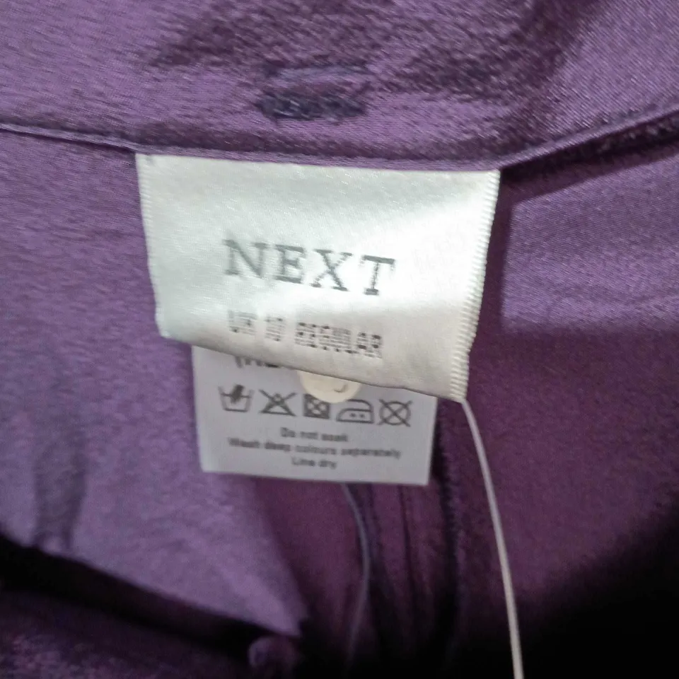 NEXT PURPLE SILK BLOUSE – WOMEN'S TROUSERS
