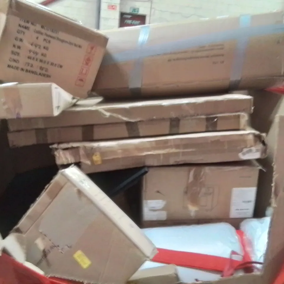 PALLET OF ASSORTED HOUSEHOLD GOODS AND PRODUCTS TO INCLUDE;SHOWER SYSTEM,CAMERA DANCE MAT,CAT LITTER TRAY