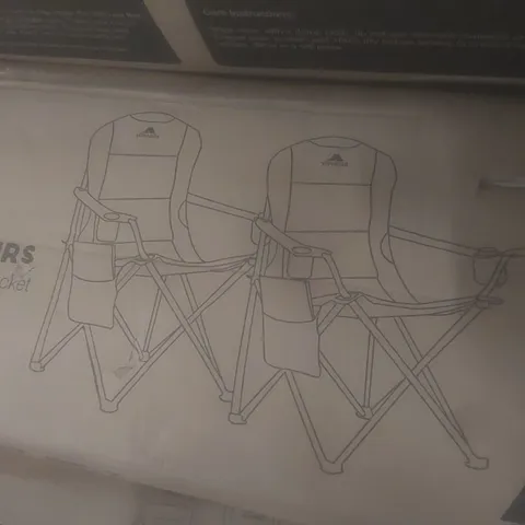 BOXED SET OF 2 VOYAGER PADDED CAMPING CHAIRS (1 BOX)