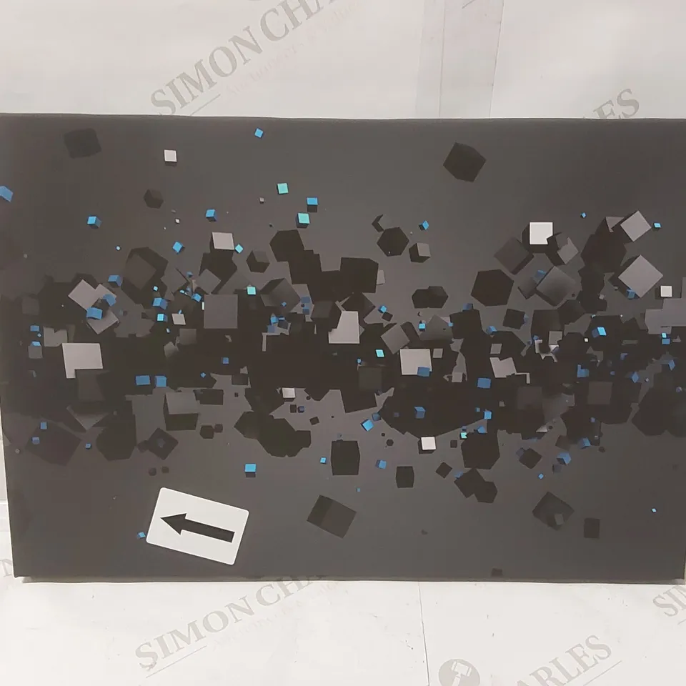ABSTRACT CUBE PIXEL EXPLOSION WRAPPED CANVAS ART PRINT