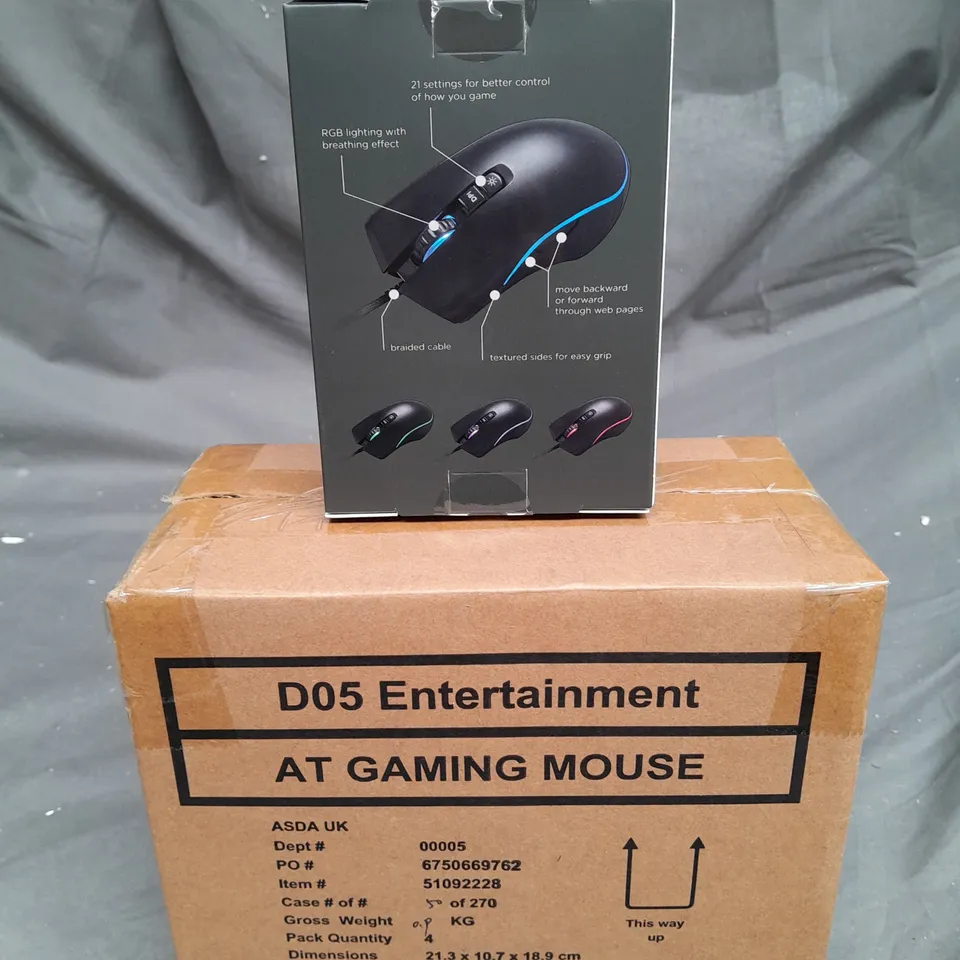 BRAND NEW BOXED AND SEALED GAMING MOUSE - PACK OF 4 