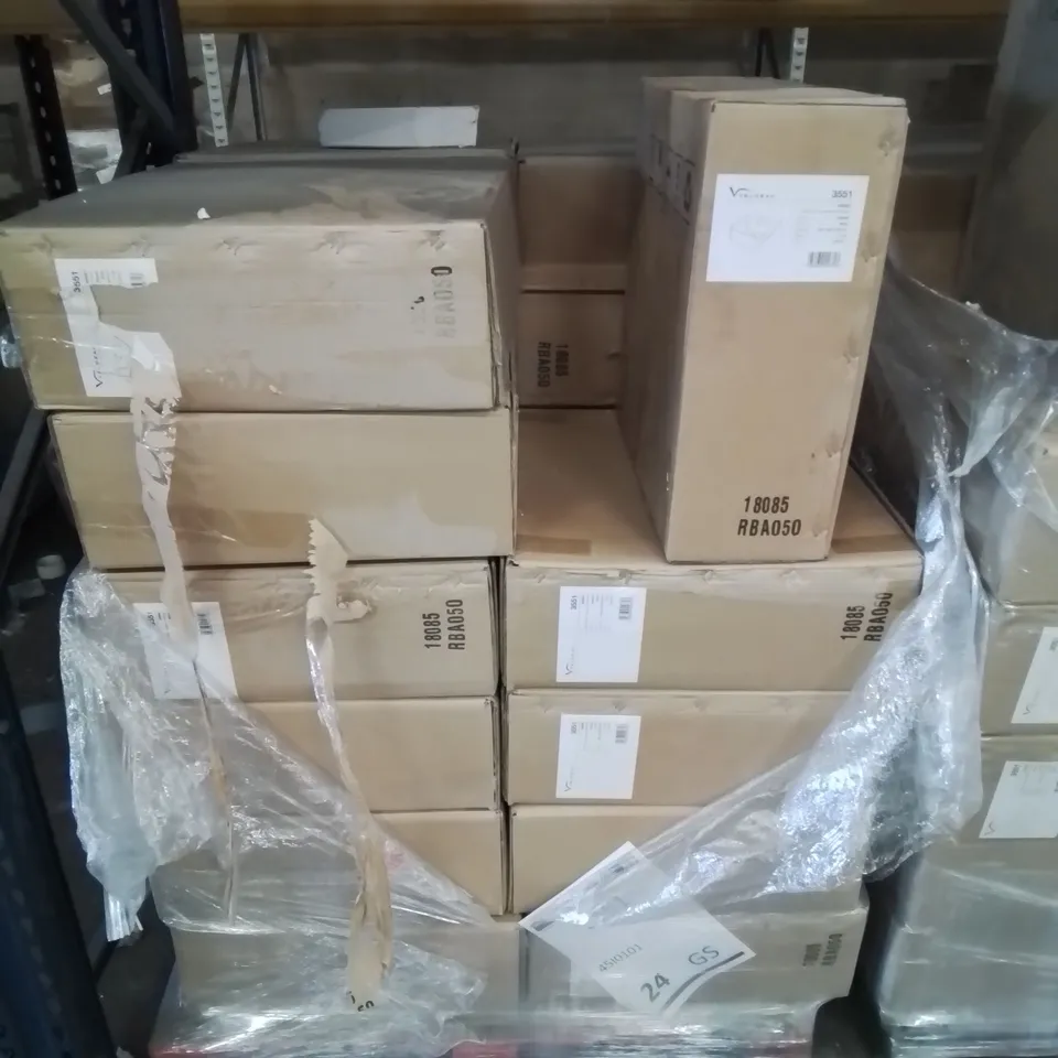 PALLET CONTAINING APPROXIMATELY 20 500MM SEMI RECESSED CAST BASINS