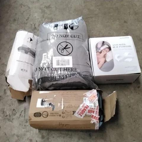 PALLET TO CONTAIN A LARGE QUANTITY OF BEDROOM AND SITTING SUPPORT PRODUCTS TO INCLUDE; CUSHIONS, PILLOWS FITTED SHEETS ETC