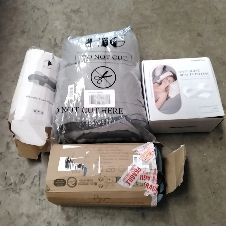 PALLET TO CONTAIN A LARGE QUANTITY OF BEDROOM AND SITTING SUPPORT PRODUCTS TO INCLUDE; CUSHIONS, PILLOWS FITTED SHEETS ETC