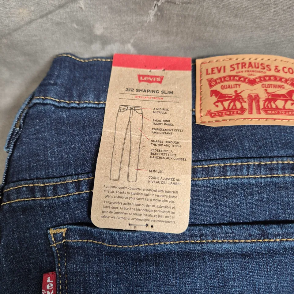 LEVI'S 312 SHAPING SLIM JEANS – INDIGO DENIM 30W 30L
