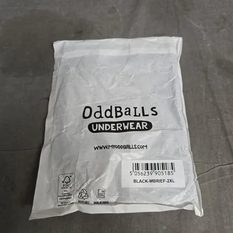 ODDBALLS UNDERWEAR – BLACK BRIEF UK XXL (2XL)