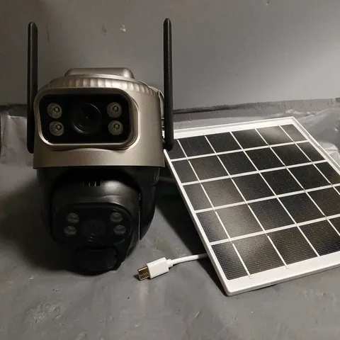 BOXED UNBRANDED V380 SMART CAMERA WITH SOLAR PANEL 