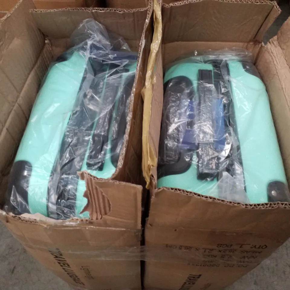 2 BOXED LUGG 20" TRAVEL LUGGAGE - TEAL