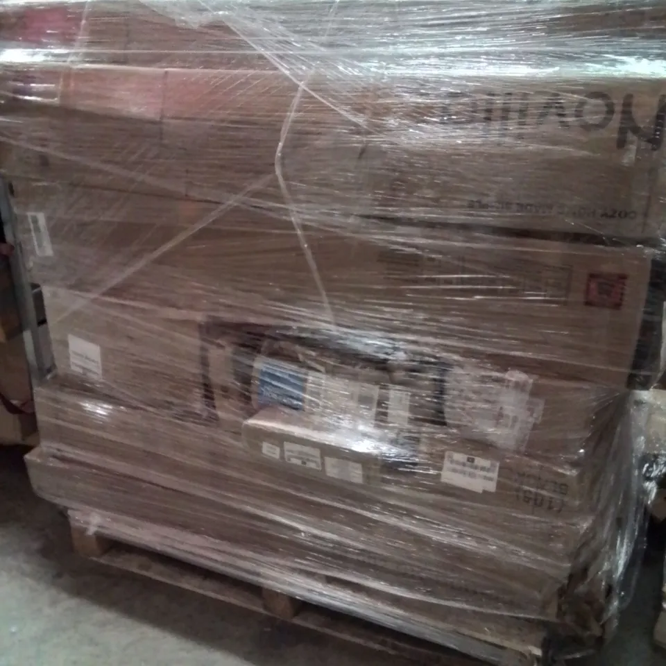 PALLET CONTAINING LAWN ROLLER, BOXED AND BAGGED MATTRESSES AND LOTS MORE UNMARKED BOXED ITEMS 