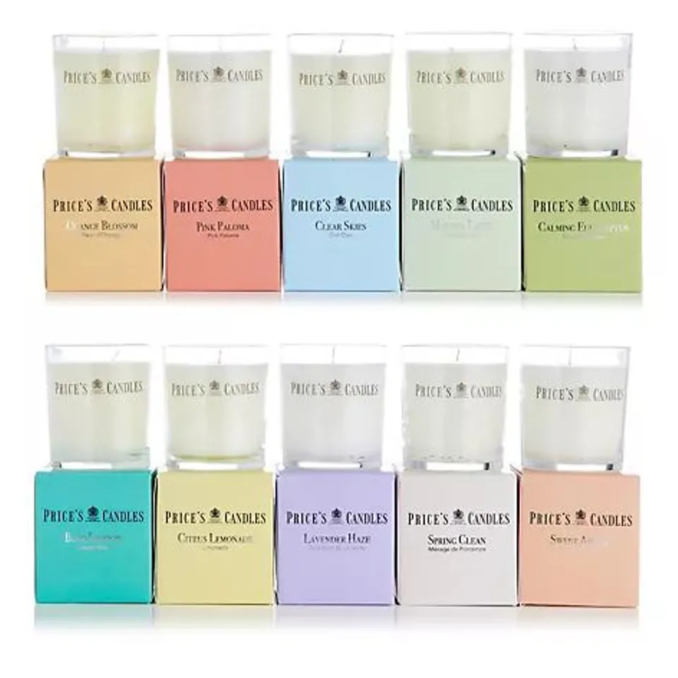 PRICE'S CANDLES SET OF 10 WINTER JAR CANDLES IN GIFT BOXES