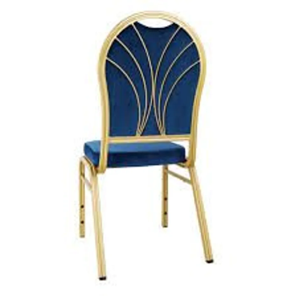 BRAND NEW BOXED BOLERO - 4 PACK - REGAL BANQUET CHAIRS - SAPPHIRE