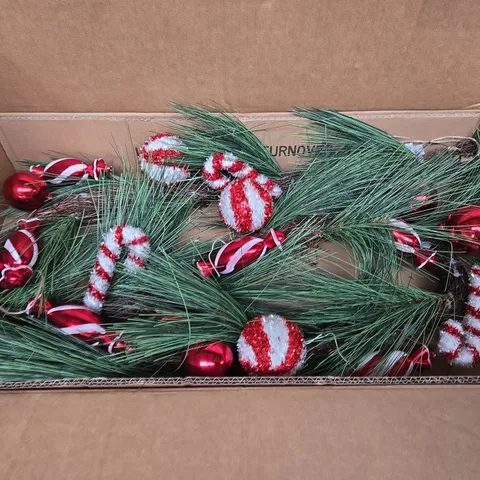 CANDY CANE 6FT CHRISTMAS GARLAND