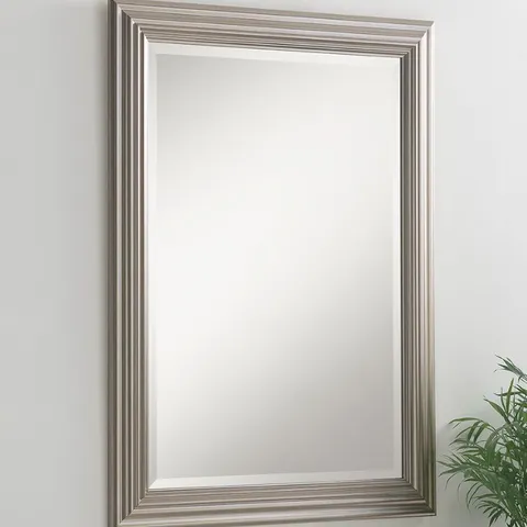 BOXED YG701 RECTANGULAR FRAMED MIRROR SILVER 75CM X 128.5CM
