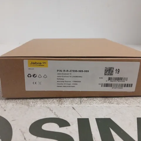 JABRA EVOLVE2 75 HEADPHONES IN BOX