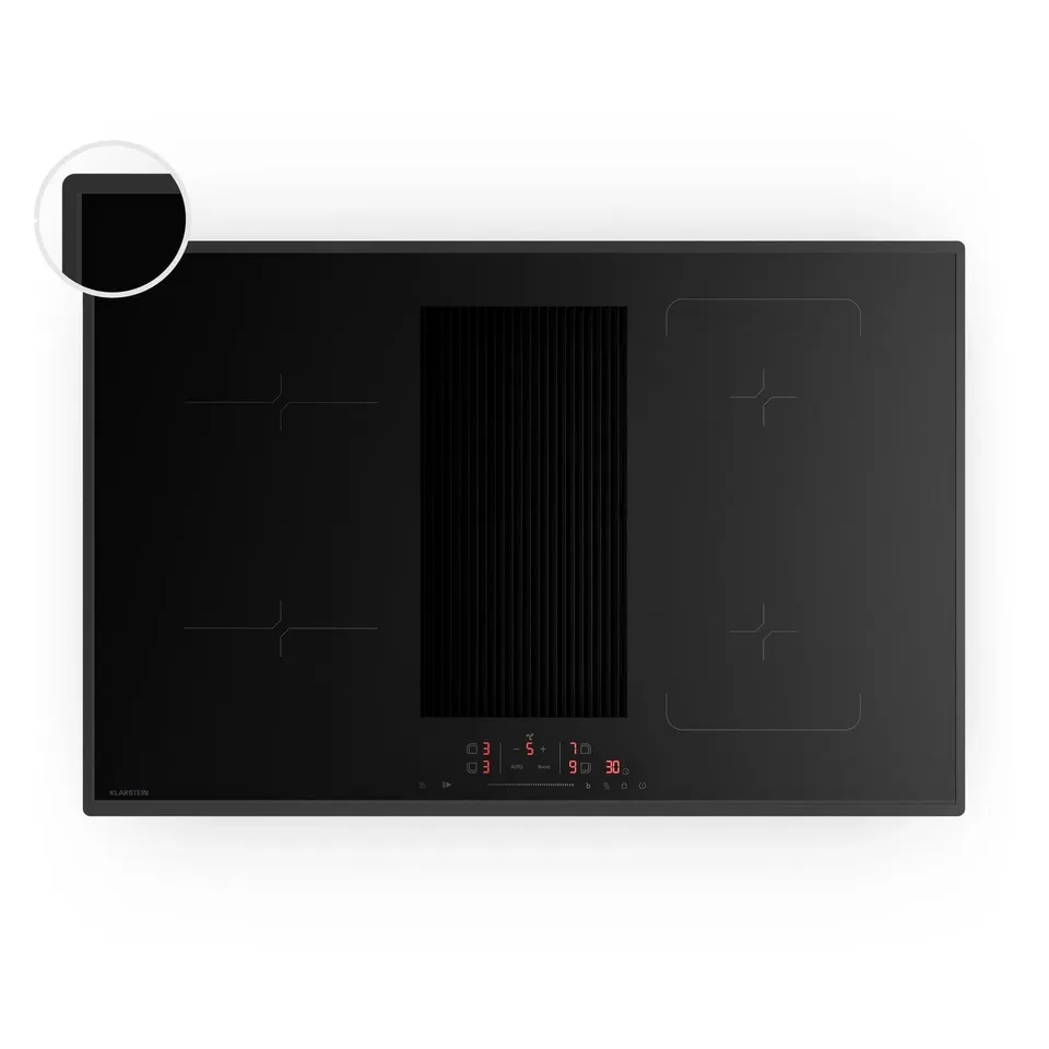 KLARSTEIN VELAIRE HYBRID INDUCTION HOB WITH INTEGRATED EXTRACTOR HOOD, 8400W, 80 CM