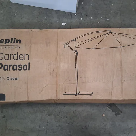 BOXED KEPLIN GARDEN PARASOL WITH COVER - GREEN