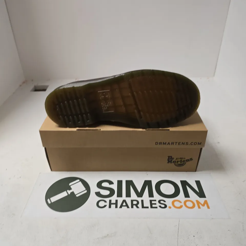 BOXED PAIR OF DR MARTENS CORE SHOES IN DARK BROWN - UK 9