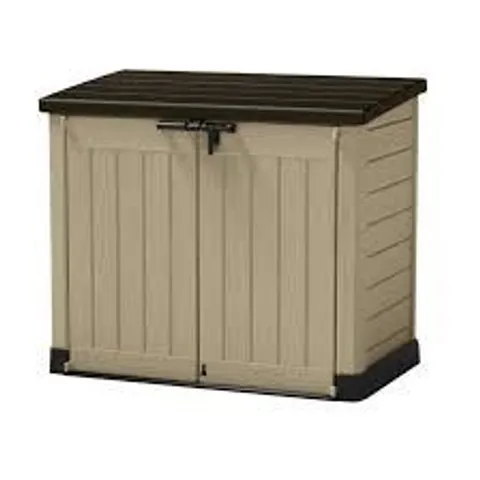 BOXED KETER STORE IT OUT MAX BROWN/BEIGE (1 BOX) - COLLECTION ONLY 