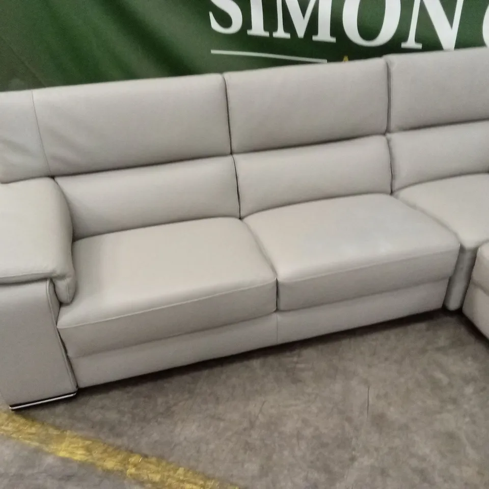 QUALITY DESIGNER ITALIAN MADE MELO LEATHER CORNER SOFA