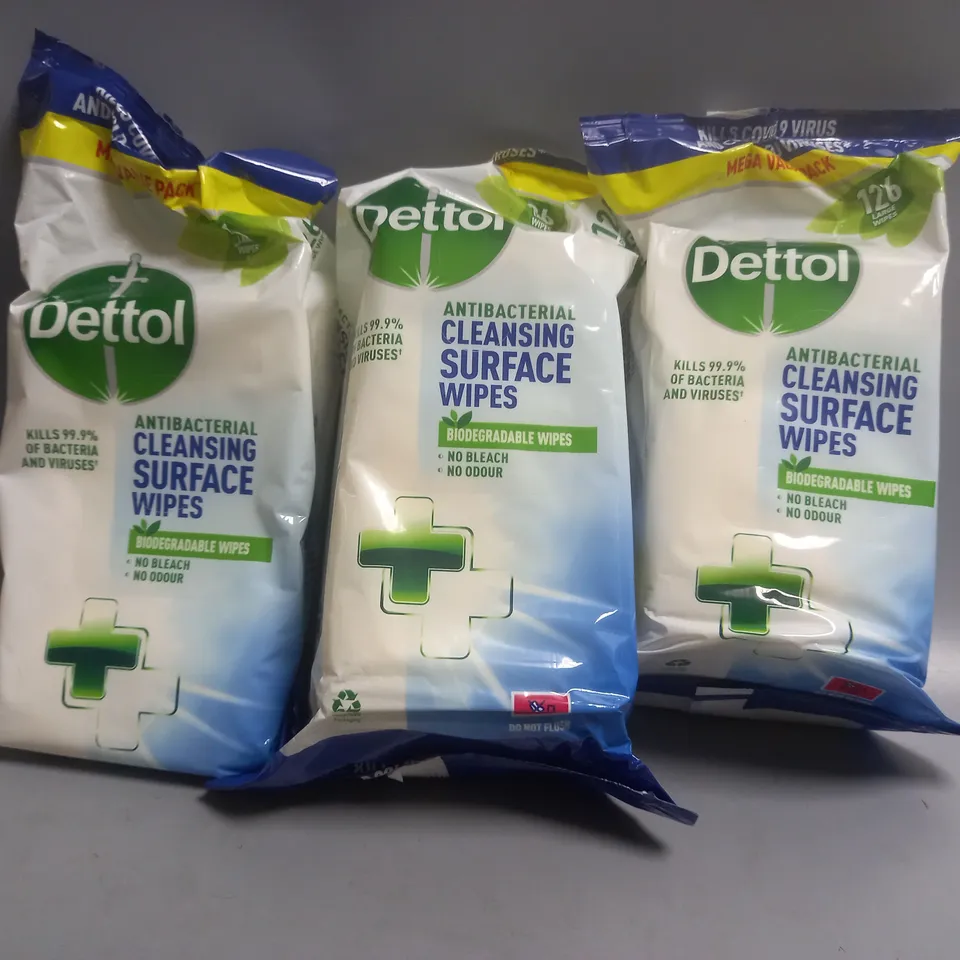 SET OF 6 DETTOL CLEANSING SURFACE WIPES 