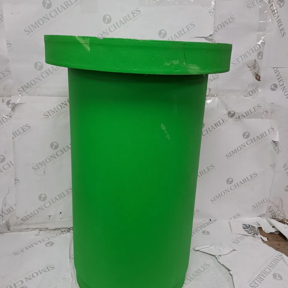 GREEN PAINTED SIDE TABLE 