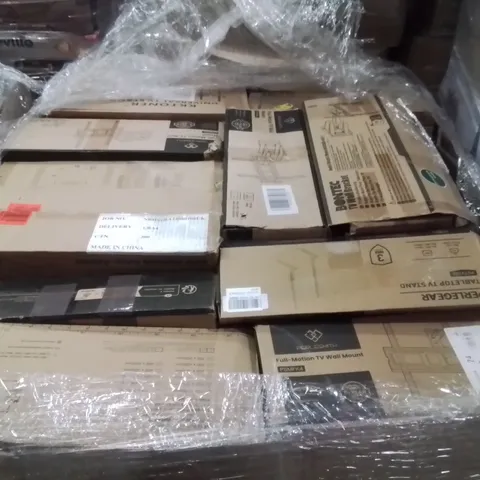 PALLET CONTAINING A LARGE QUANTITY OF TV WALL MOUNT BRACKETS