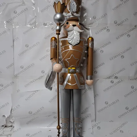 INLIT GIANT NUTCRACKER GOLD/SILVER - COLLECTION ONLY 