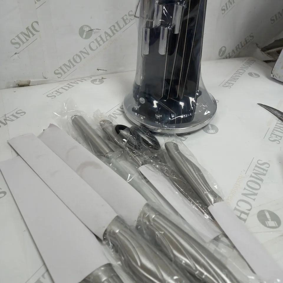 ALIVIO KITCHEN KNIFE SET WITH ROTATING STAND
