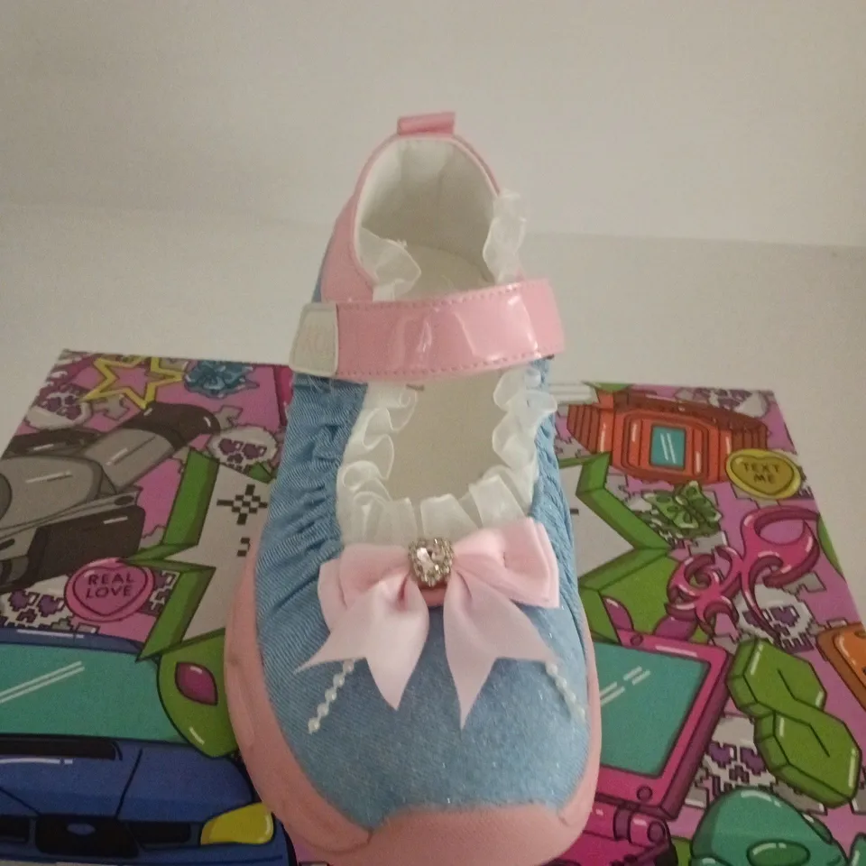 BOXED PAIR OF KOI STARLET RUFFLE BALLET MARY JANES PINK – UK SIZE 6