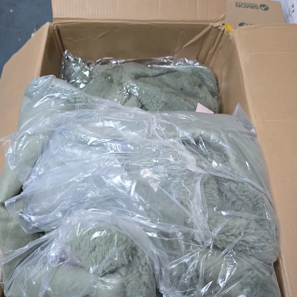 LARGE QUANTITY OF GREEN FUR COATS IN VARIOUS SIZES  - COLLECTION ONLY