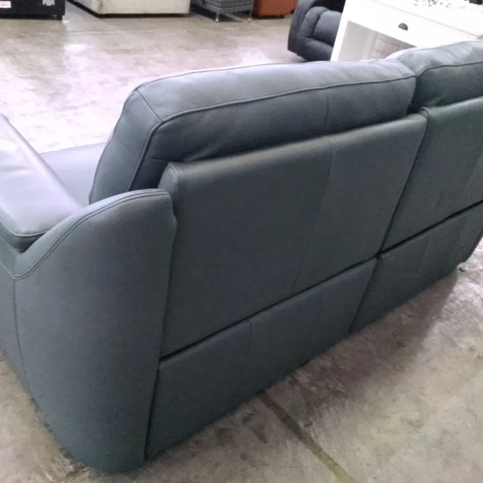 QUALITY ITALIAN DESIGNER PARMA NEW ELECTRIC RECLINER 3 SEATER SOFA - GREY LEATHER 