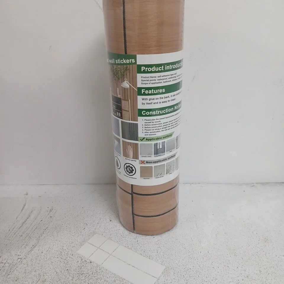 SELF-ADHESIVE WALL STICKER ROLL – WOOD PANEL DECORATIVE WALL DECALS