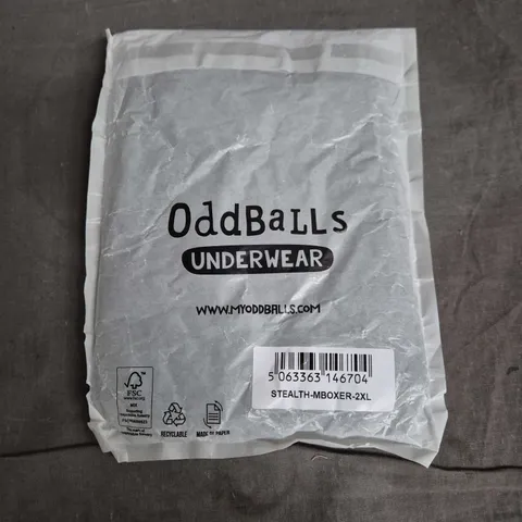 BAGGED ODDBALLS STEALTH MENS BOXERS IN BLACK - 2XL