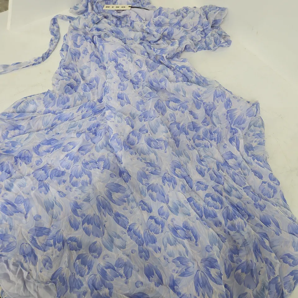 RIXO BLUE FLORAL DRESS – UK 16 (EU 44)