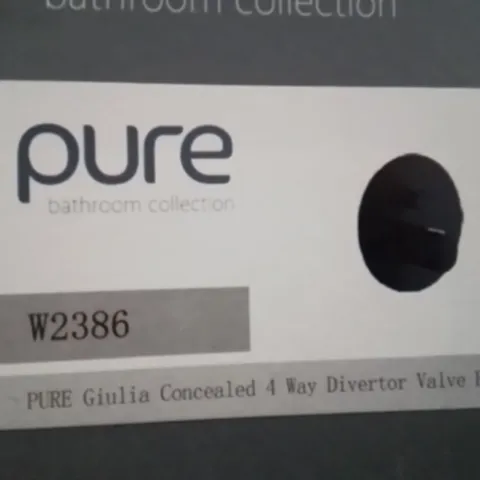 BRAND NEW PURE GIULIA CONCEALED 4 WAY DIVERTER VALVE // BLACK W2386