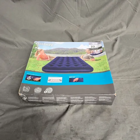 BOXED BESTWAY AIR MATTRESS IN BLUE SIZE DOUBLE