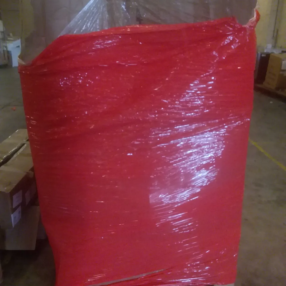 PALLET OF ASSORTED ITEMS INCLUDING INFLATABLE PADDLE BOARD, GAMING CHAIR, POP UP TENT, MIRROR CABINET