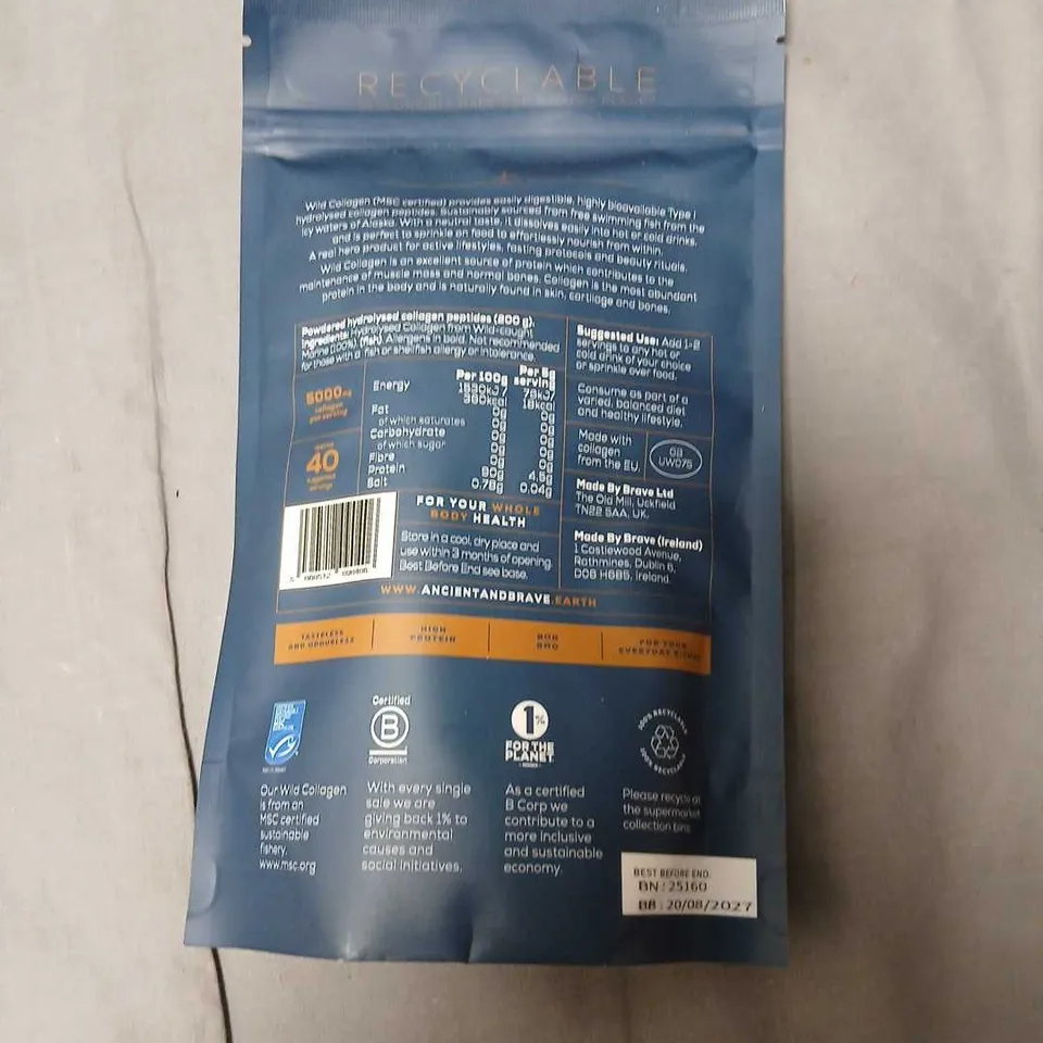 ANCIENT + BRAVE WILD COLLAGEN MARINE COLLAGEN POWDER 200 G