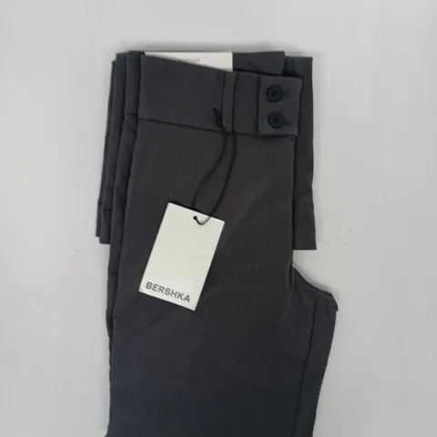 BERSHKA BOOTCUT FLARED TROUSERS IN GREY SIZE UK 6