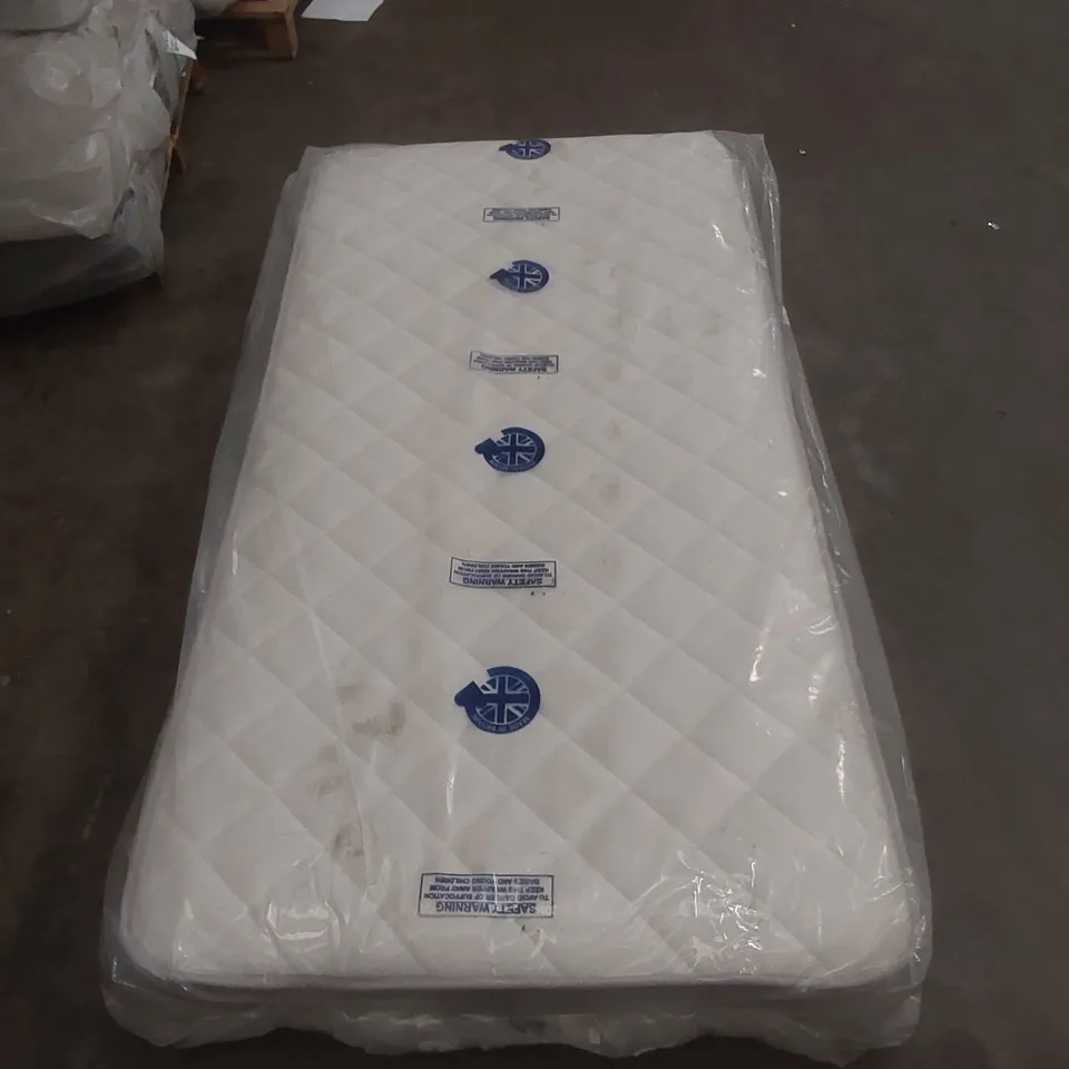 QUALITY BAGGED 3FT SINGLE AIRSPRUNG MEMORY FOAM BUNK MATTRESS