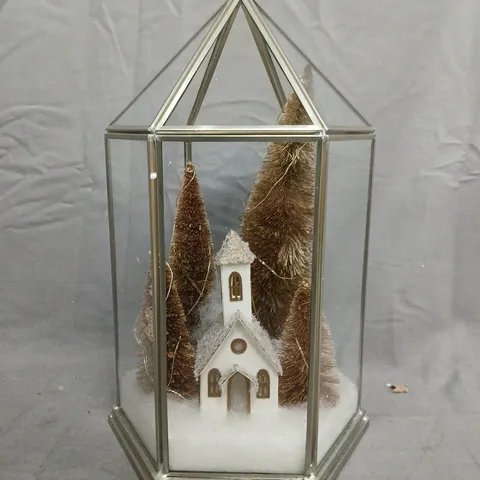 UNBRANDED SNOWY CHURCH LIT SCENE