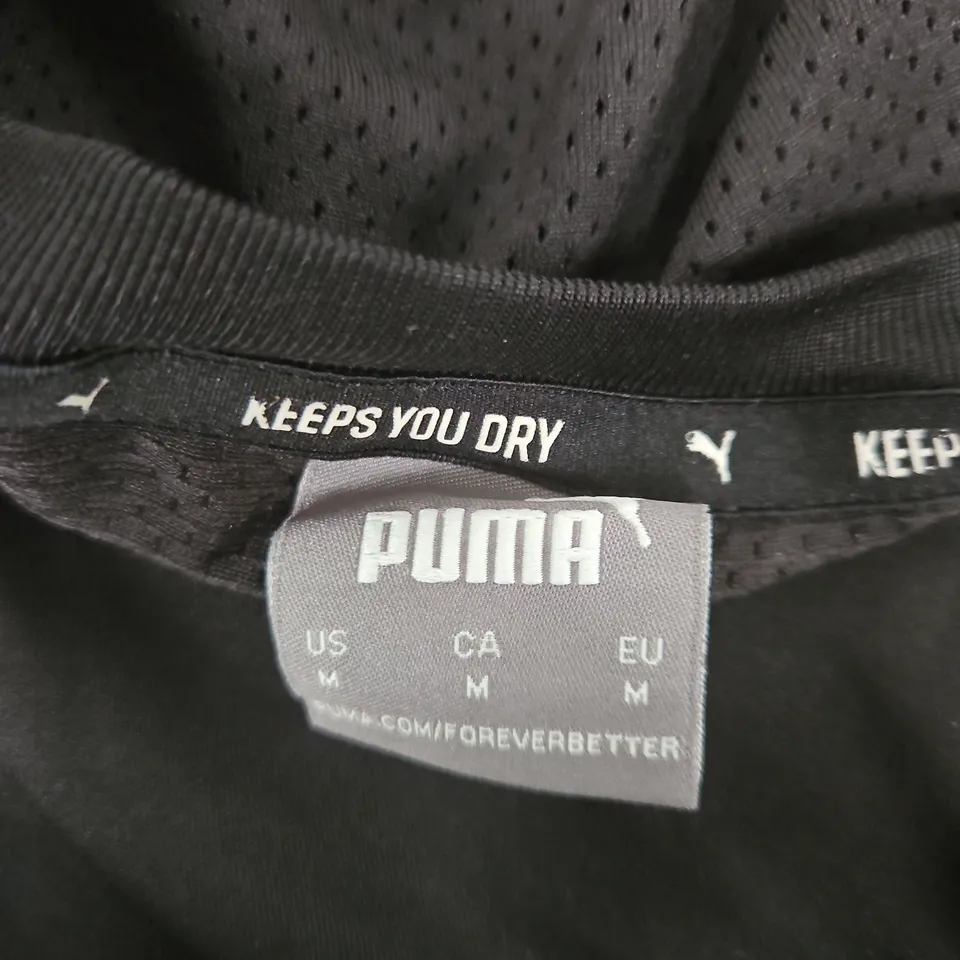 PUMA BLACK PERFORMANCE T-SHIRT – SIZE M