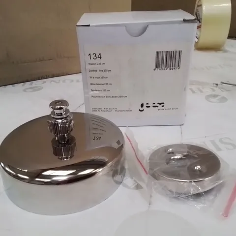 BOX CONTAINING LARGE AMOUNT OF CHROME INDOOR CLOTHES LINES