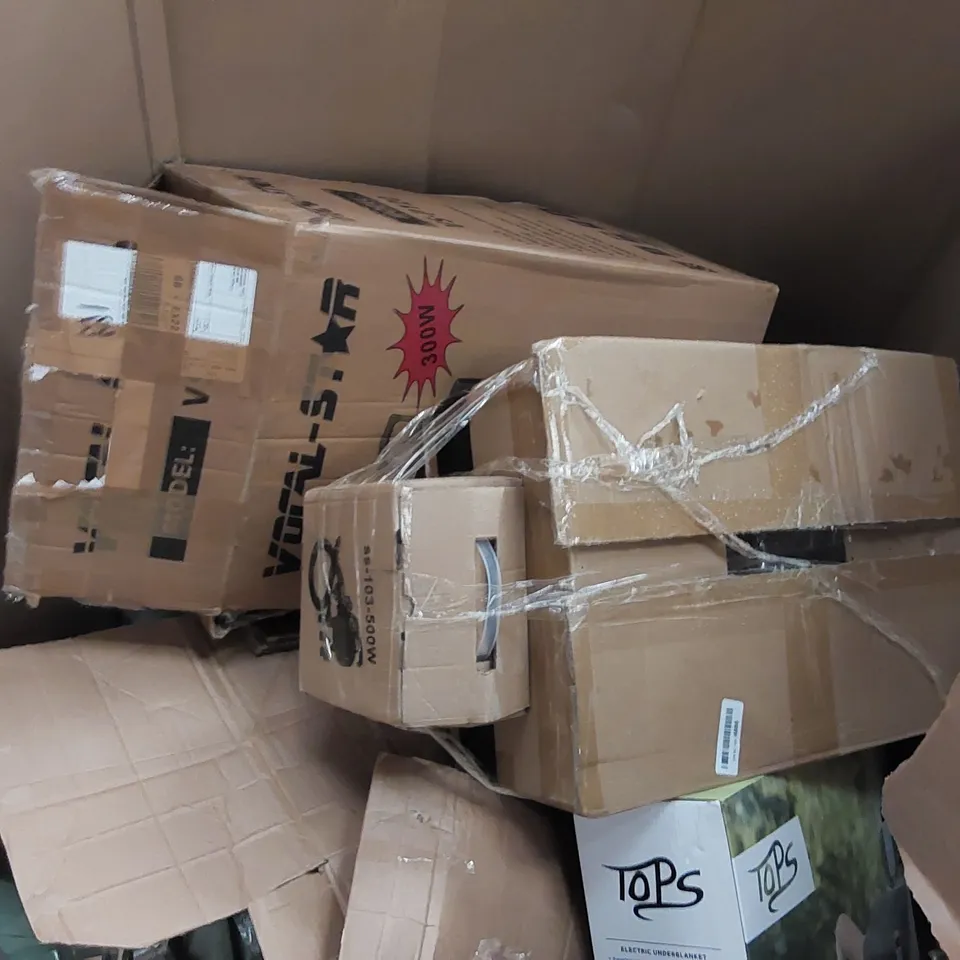 PALLET OF ASSORTED ITEMS INCLUDING: ELECTRIC BLANKET, RICE COOKER, NOTEPADS, TABLETOP FIRE