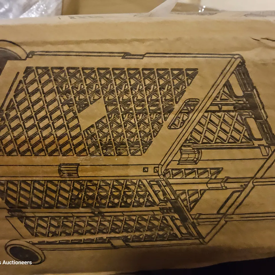 PALLET OF ASSORTED ITEMS TO INCLUDE, ELECTRIC STOVE STYLE HEATER, INN9TECK BARISTA COFFEE MACHINE, FOLDING SHOPPING TROLLEY.