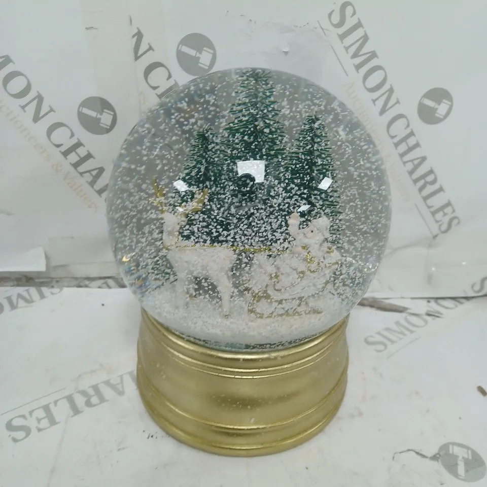 BOXED SANTA EXPRESS CHRISTMAS CHARACTER MUSICAL WATER SPINNER